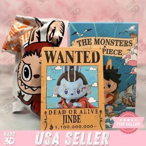 Labubu JINBE POP MART - The Monsters x One Piece Figure Toy Doll JINBE